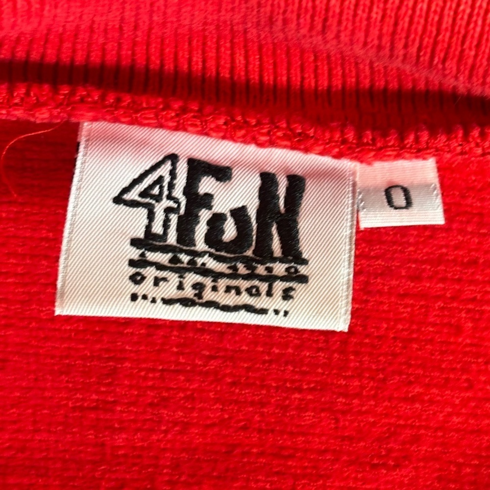 4FUN Vintage Red Long Sleeve Pullover Shirt Aztec Native American Art Red - Picture 7 of 9